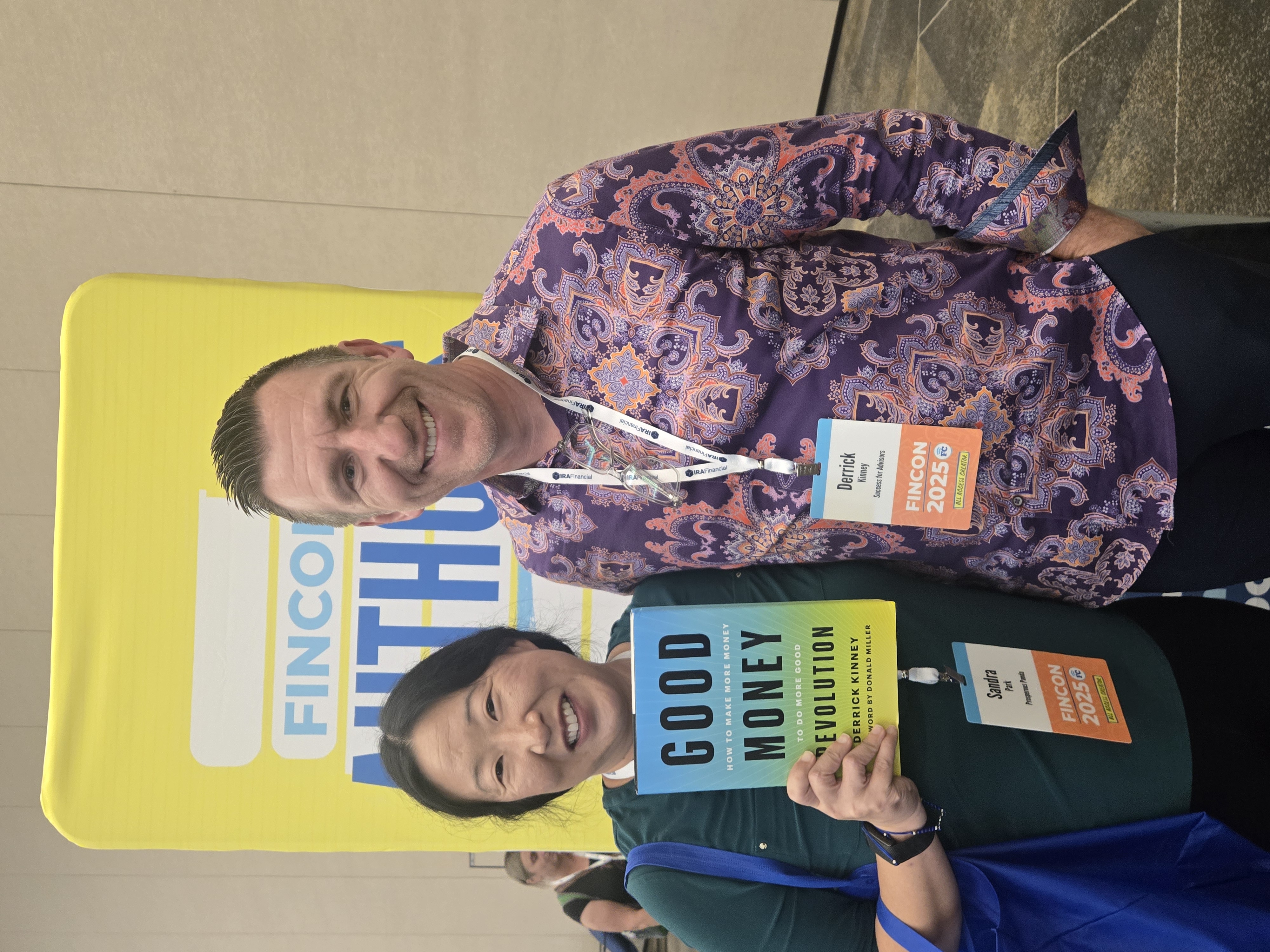 Good Money Revolution book at speaking event