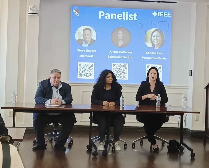 Sandra Park presenting at IEEE HKN event