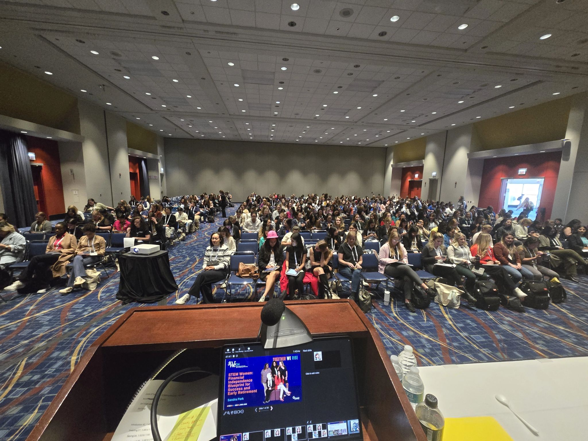 Sandra Park speaking at Society of Women Engineers conference