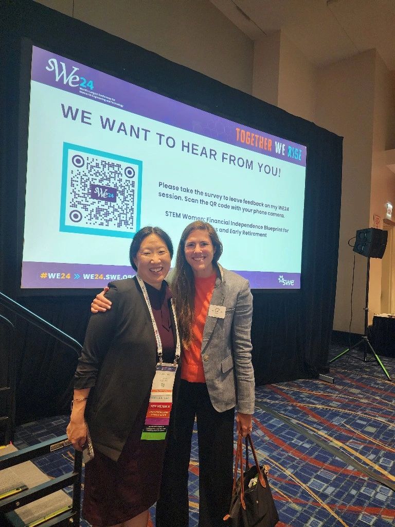 Sandra Park with colleague at WE24 conference